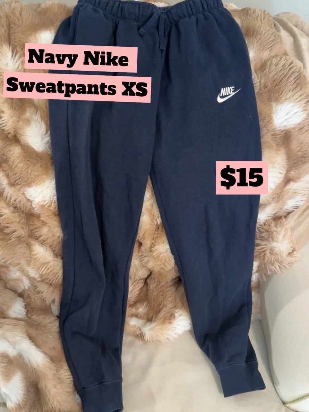 Nike Navy Jogger Sweatpants - Kids